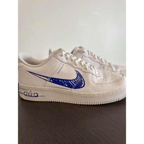 2020 Nike Air Force 1 Lv8 Utility Sketch Pack 12.5 Racer Blue CW7581-100 Mens - Picture 5 of 5